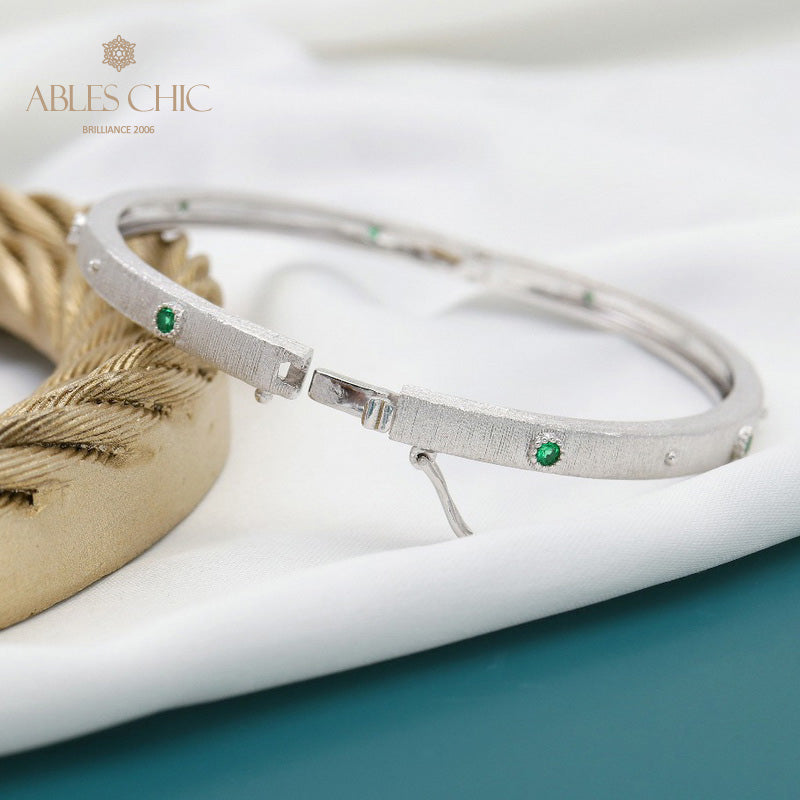 Seidiges florales Scharnierarmband 5637