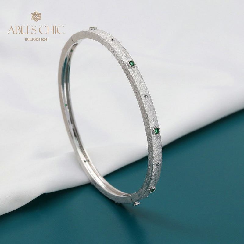 Seidiges florales Scharnierarmband 5637
