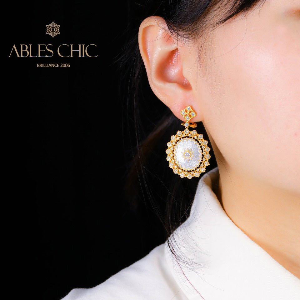 Seidenblumen-Ohrringe 6599