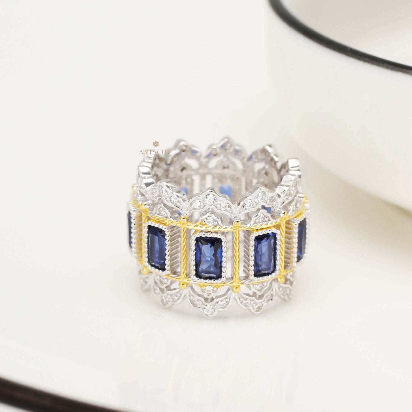 Saphir-Laubsäge-Blumenring 5125