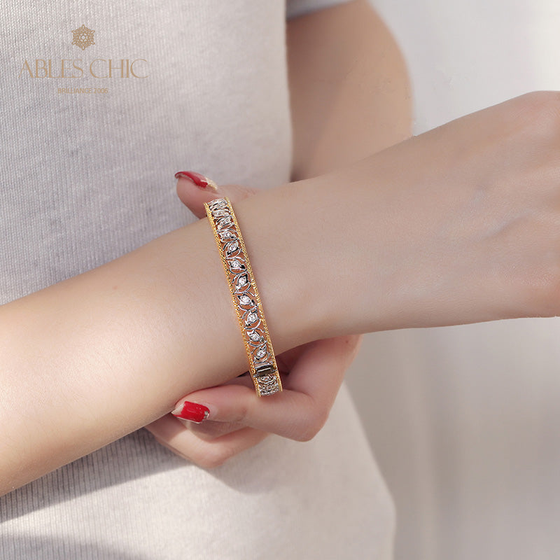 Florales Filigran-Zirkon-Armband 5021