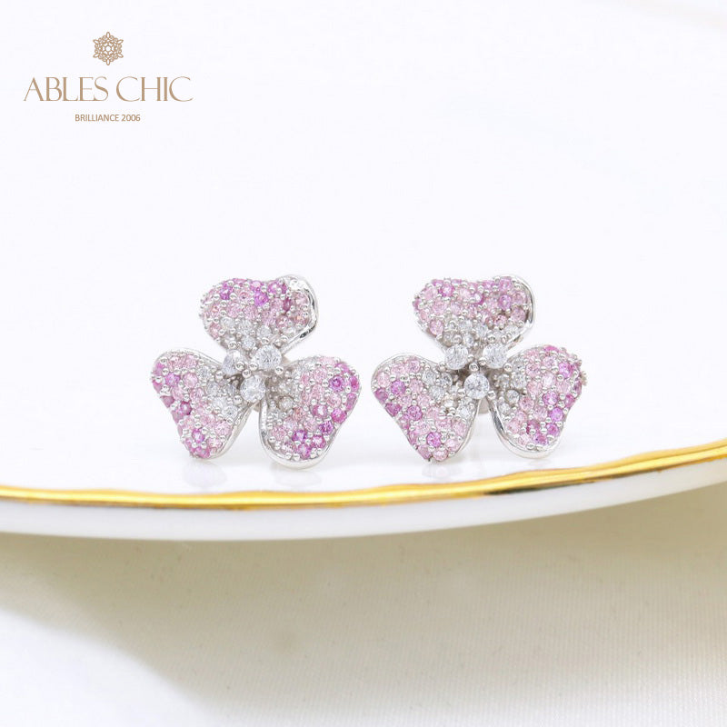 Gepflasterte Blütenblätter-Blumenohrringe 5541