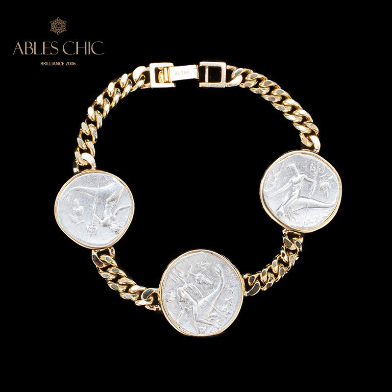 Byzantinisches Delfin-Lira-Münzen-Armband