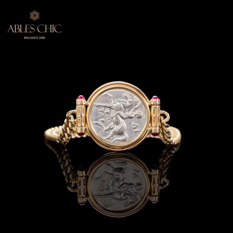 Griechisches Delfin-Medaillon-Armband