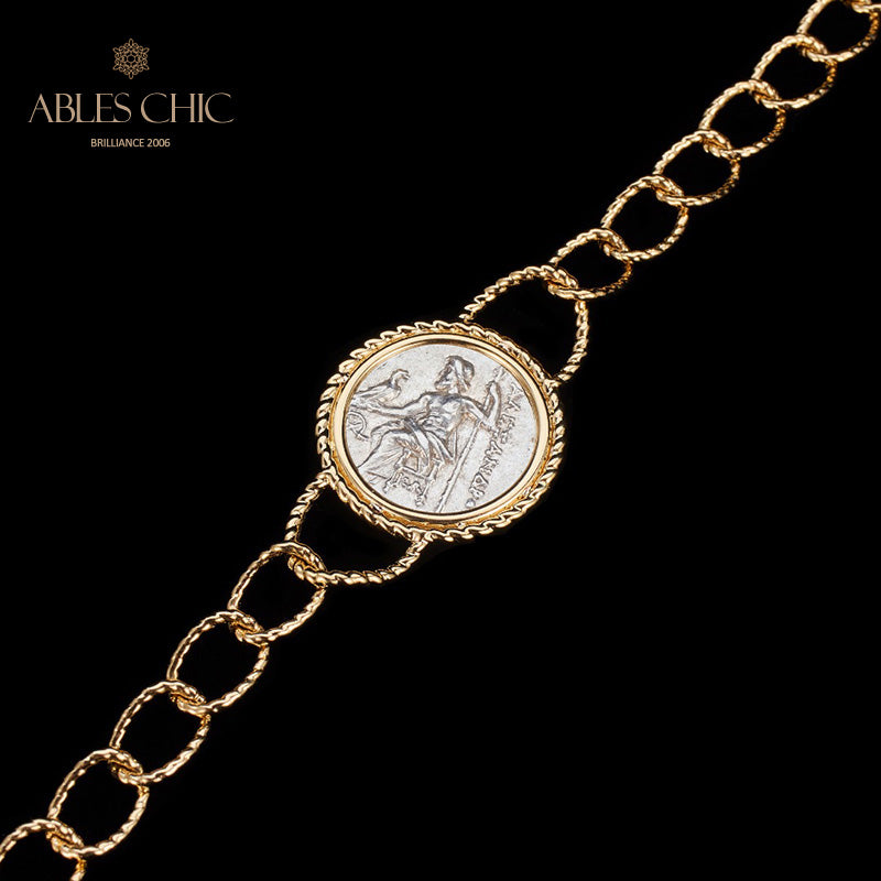 Griechisches Herkules-Medaillon-Armband