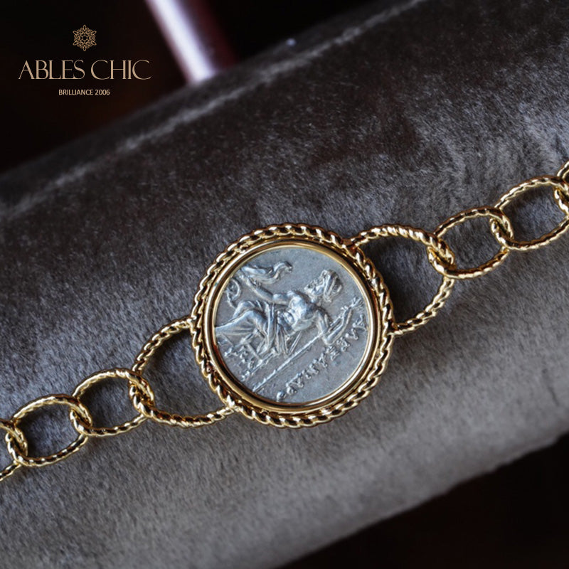 Griechisches Herkules-Medaillon-Armband