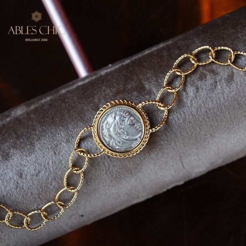 Griechisches Herkules-Medaillon-Armband