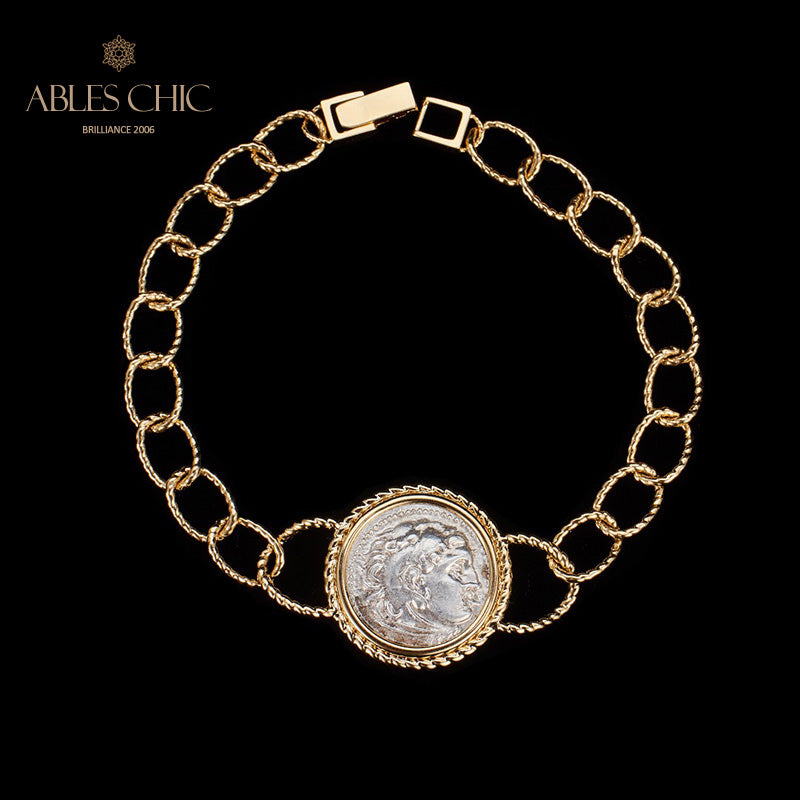 Griechisches Herkules-Medaillon-Armband
