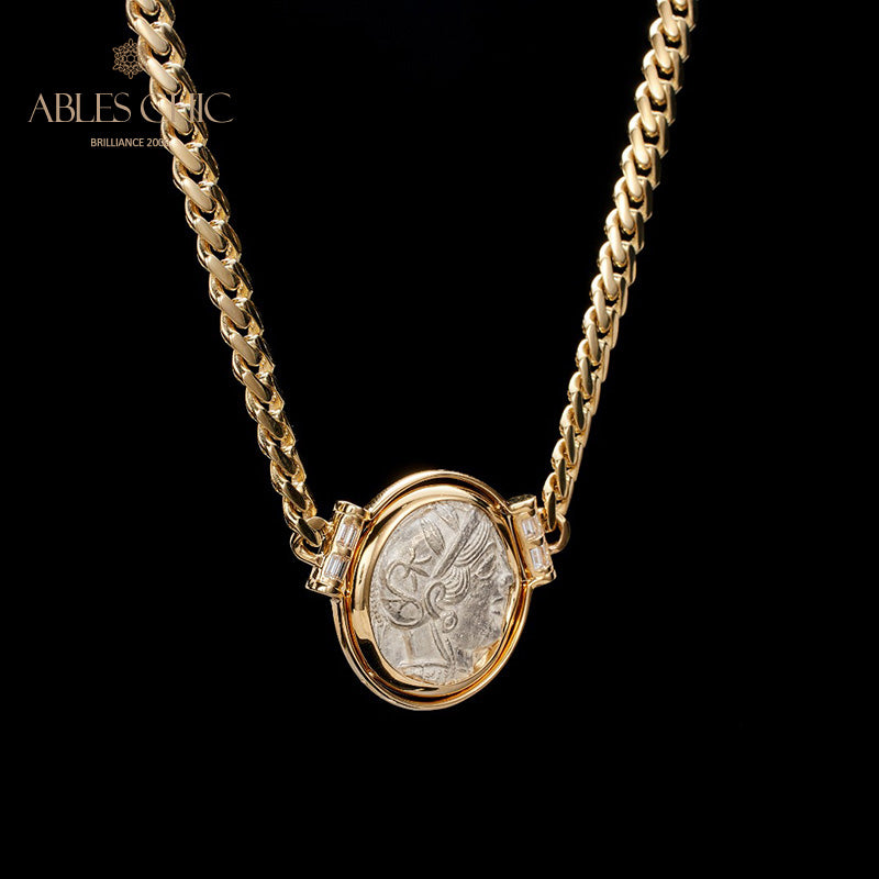 Byzantinische Athena-Münze Wendbare Halskette