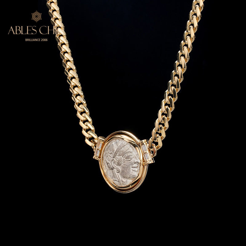 Byzantinische Athena-Münze Wendbare Halskette