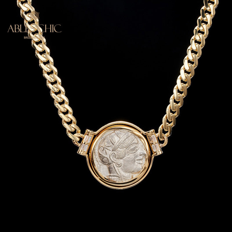 Byzantinische Athena-Münze Wendbare Halskette