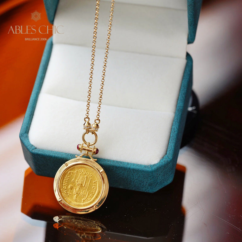 Gold-Lira-Kaiser-Münzen-Halskette