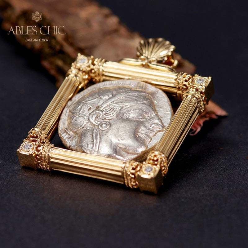 Nur byzantinischer Lira-Athena-Münzenanhänger