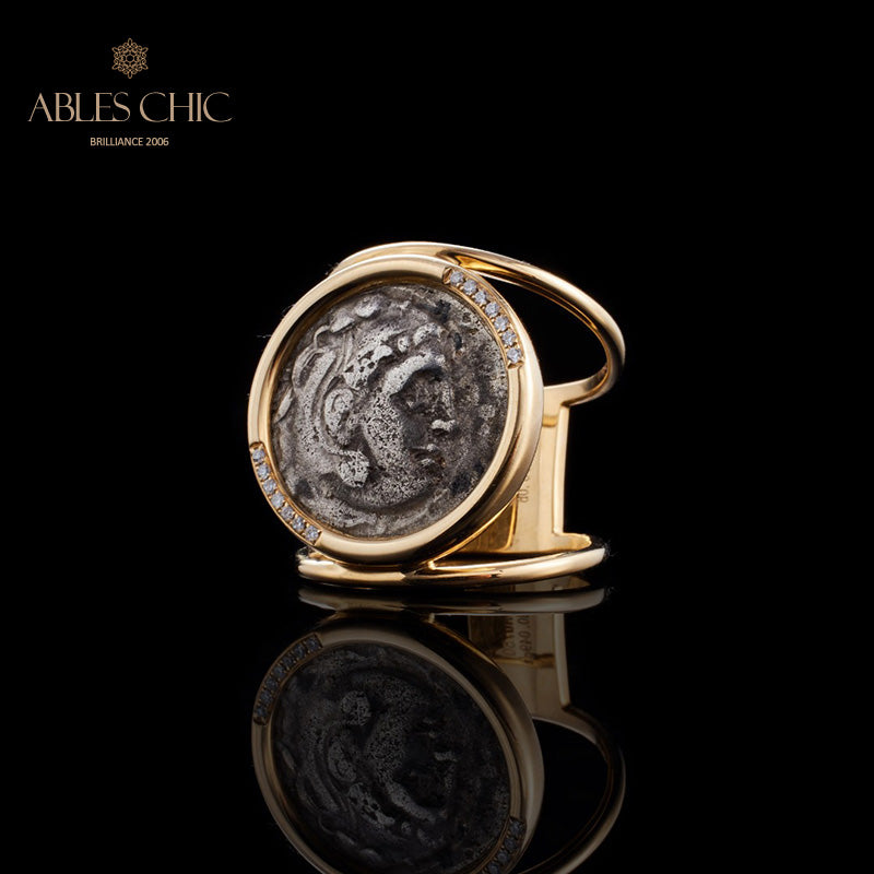 Herakles-Ring mit Flip-Medaillon