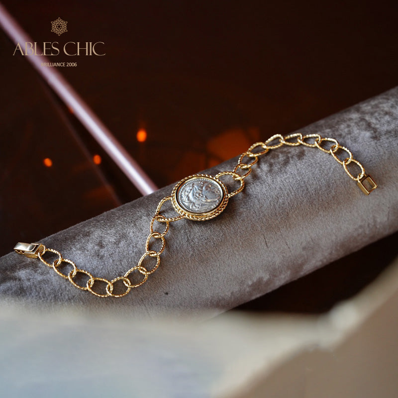 Griechisches Herkules-Medaillon-Armband