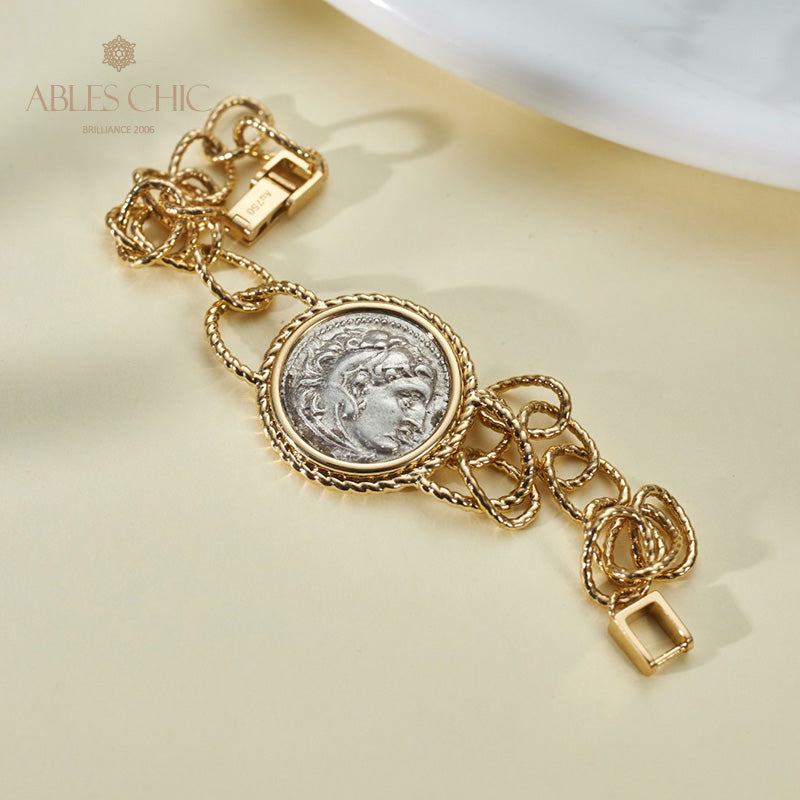 Griechisches Herkules-Medaillon-Armband
