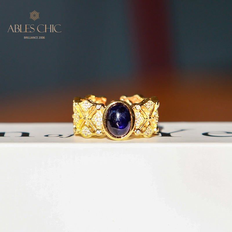 Saphir-Kleeblatt-Blumenring 5994