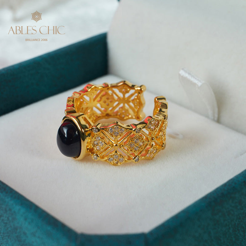 Saphir-Kleeblatt-Blumenring 5994