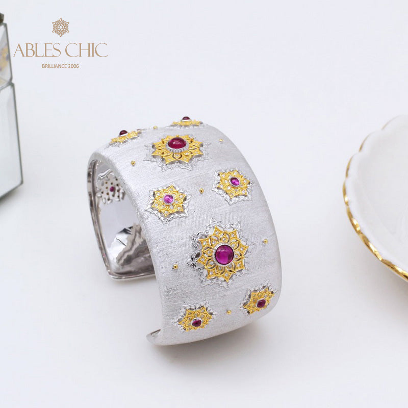 Seidiges breites Armband mit Sternensteinen 5455