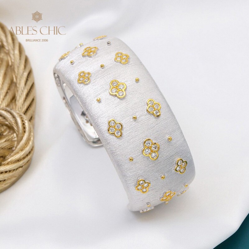 Armband mit Stoffstruktur „Pflaumenblüten“ 5651