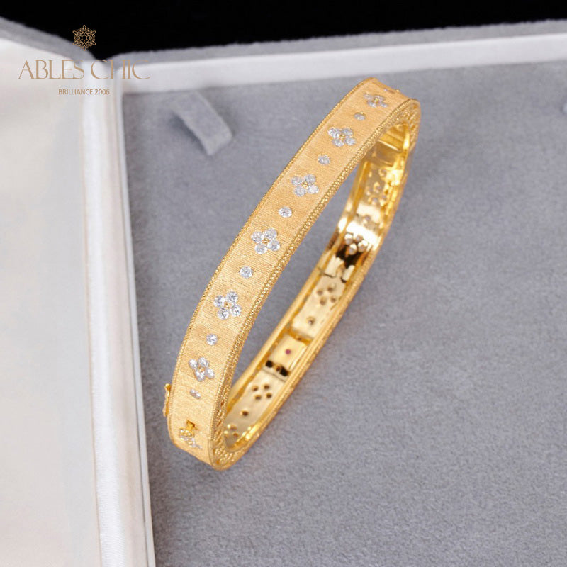 Stoffklee-Armband mit Sternenzirkon 5776
