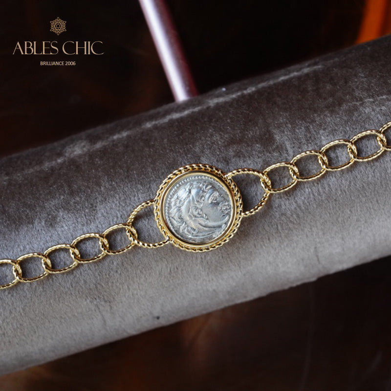 Griechisches Herkules-Medaillon-Armband