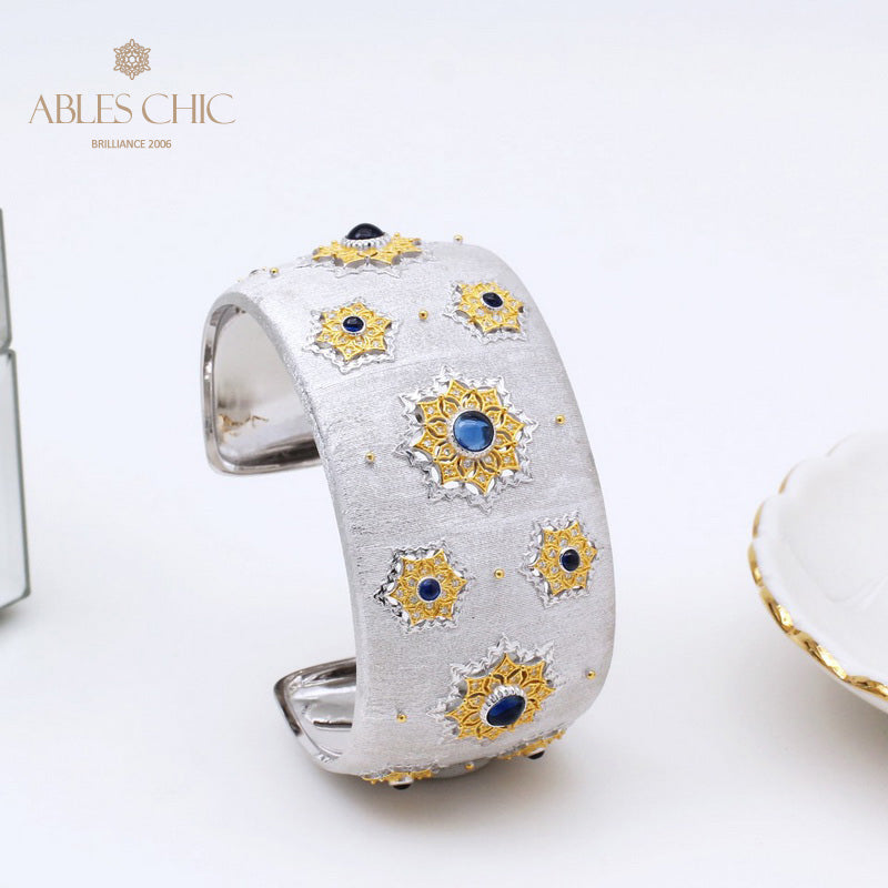 Seidiges breites Armband mit Sternensteinen 5455
