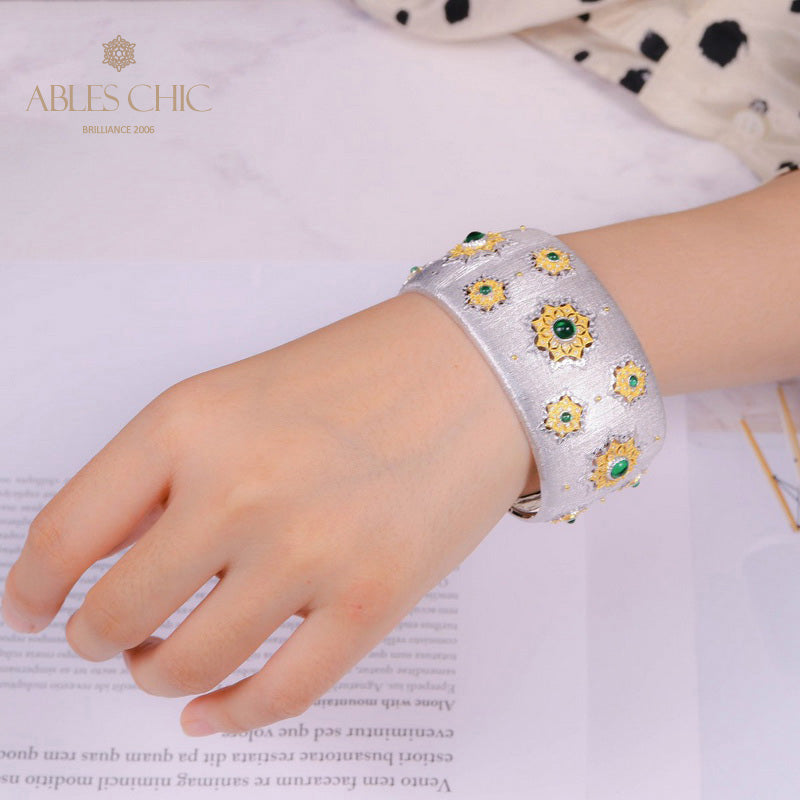 Seidiges breites Armband mit Sternensteinen 5455
