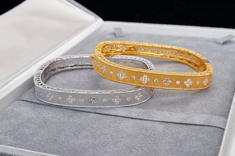 Stoffklee-Armband mit Sternenzirkon 5776