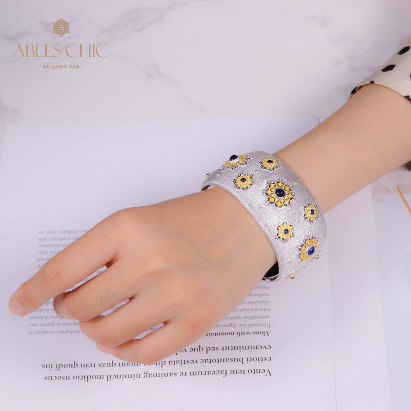 Seidiges breites Armband mit Sternensteinen 5455