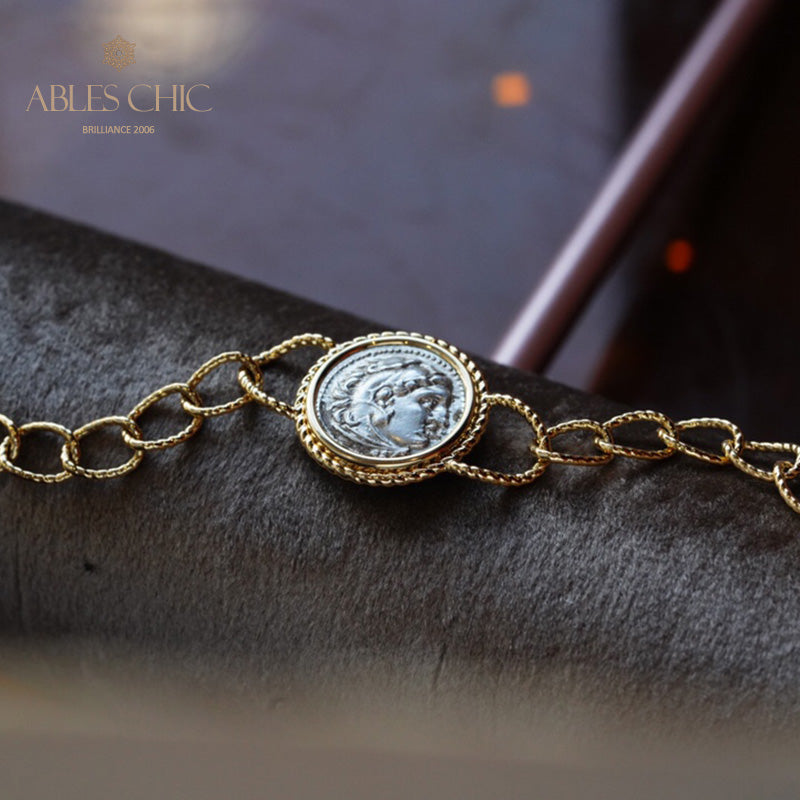 Griechisches Herkules-Medaillon-Armband