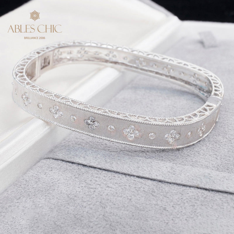 Stoffklee-Armband mit Sternenzirkon 5776
