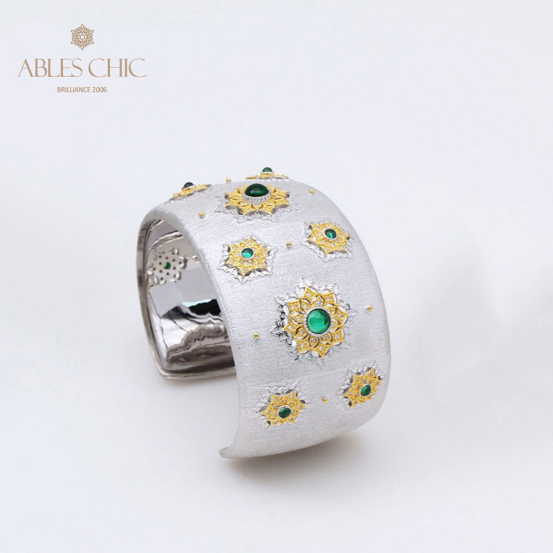 Seidiges breites Armband mit Sternensteinen 5455