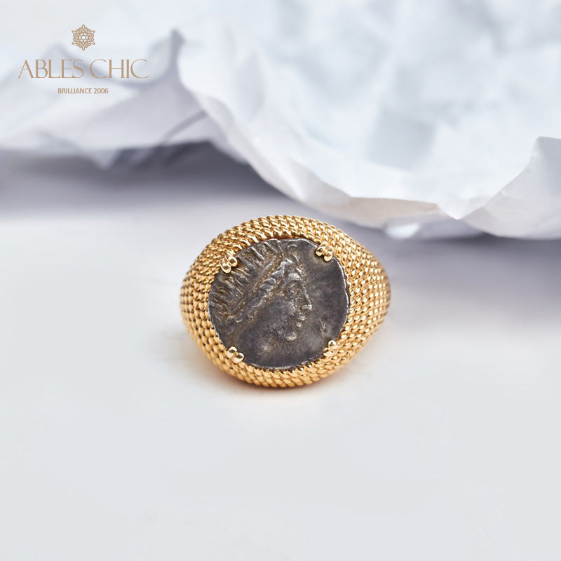 Byzantinischer Ring mit Helios-Münze