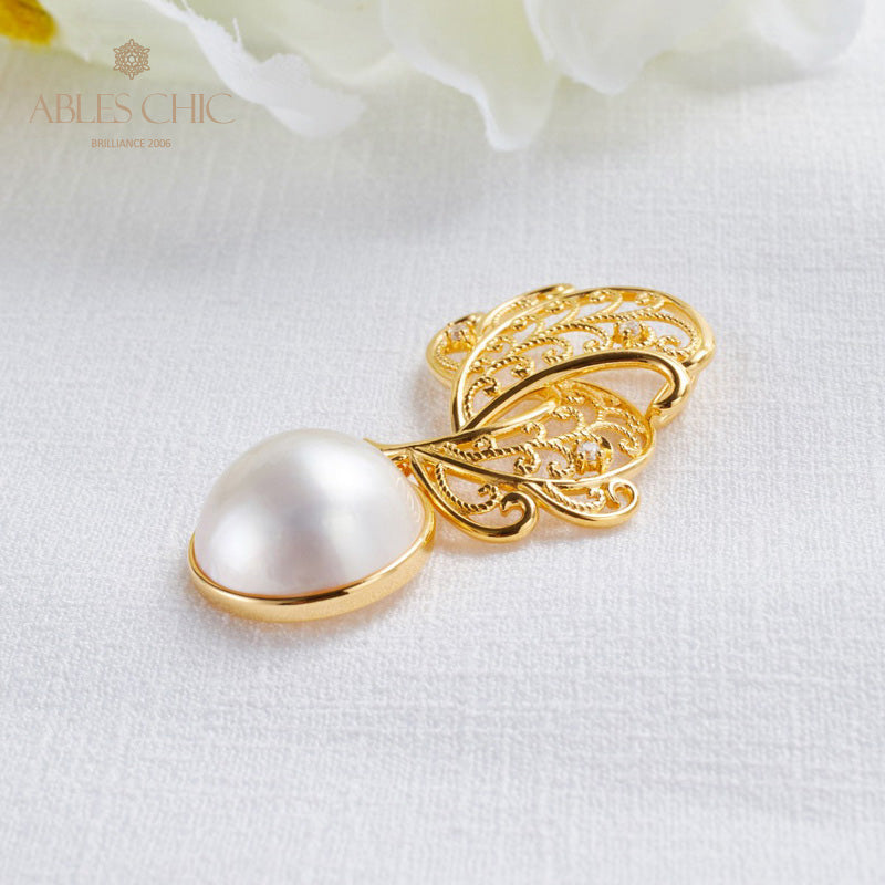 Mabe Pearl Filigraner Blattanhänger 5820