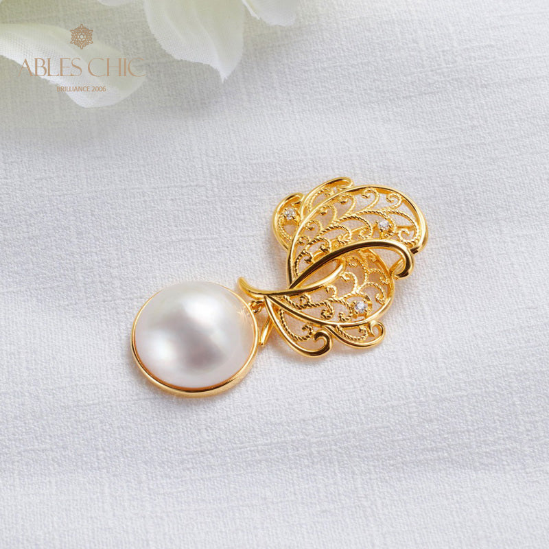 Mabe Pearl Filigraner Blattanhänger 5820