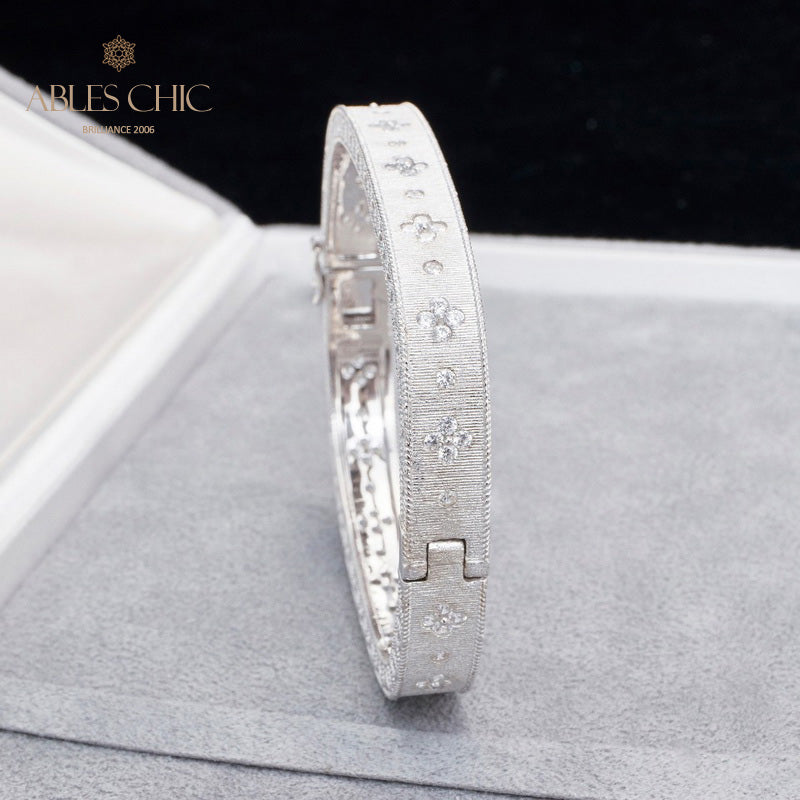 Stoffklee-Armband mit Sternenzirkon 5776