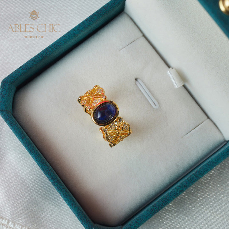 Saphir-Kleeblatt-Blumenring 5994