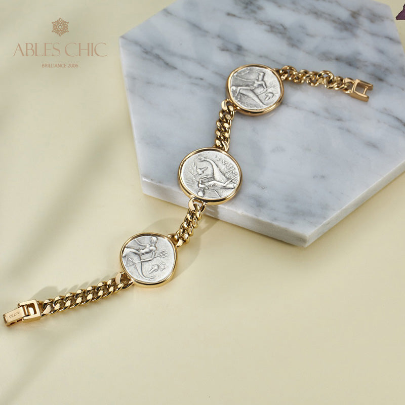 Byzantinisches Delfin-Lira-Münzen-Armband