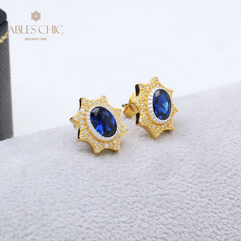 Solatiare Saphir-Stern-Ohrringe 5471