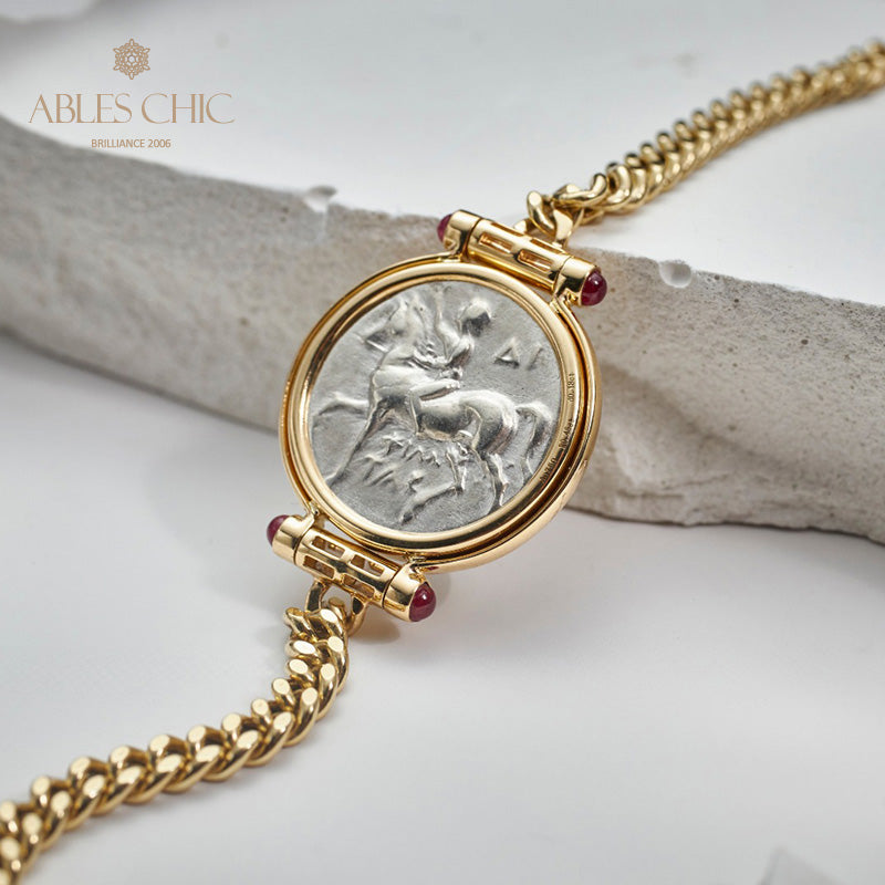 Griechisches Delfin-Medaillon-Armband