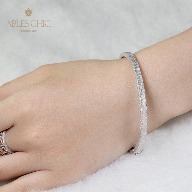 Gebürstetes ovales Scharnierarmband 5344