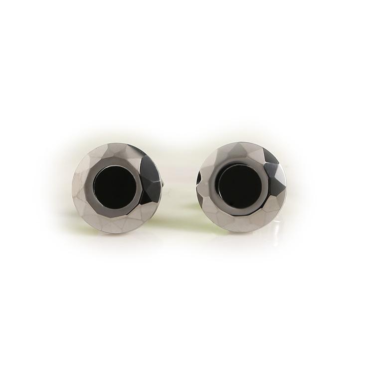 White Tungsten Carbide Faceted Evil Eye Stud Earrings Wholesale - Ables Mall