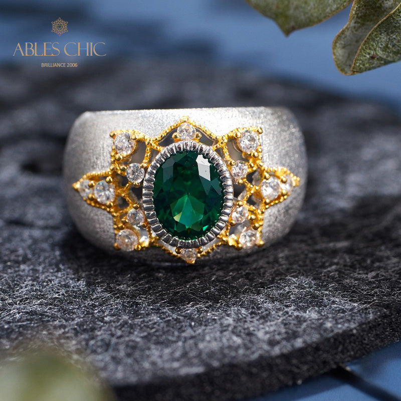 Smaragdblumen-Seidenring 6067
