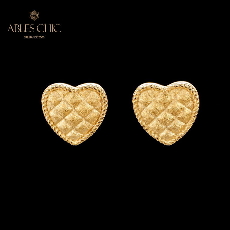 Stoffmuster Herz Ohrringe 6076