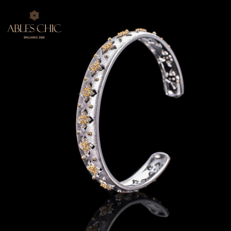 Stoffelement Kleeblatt Armband 6036