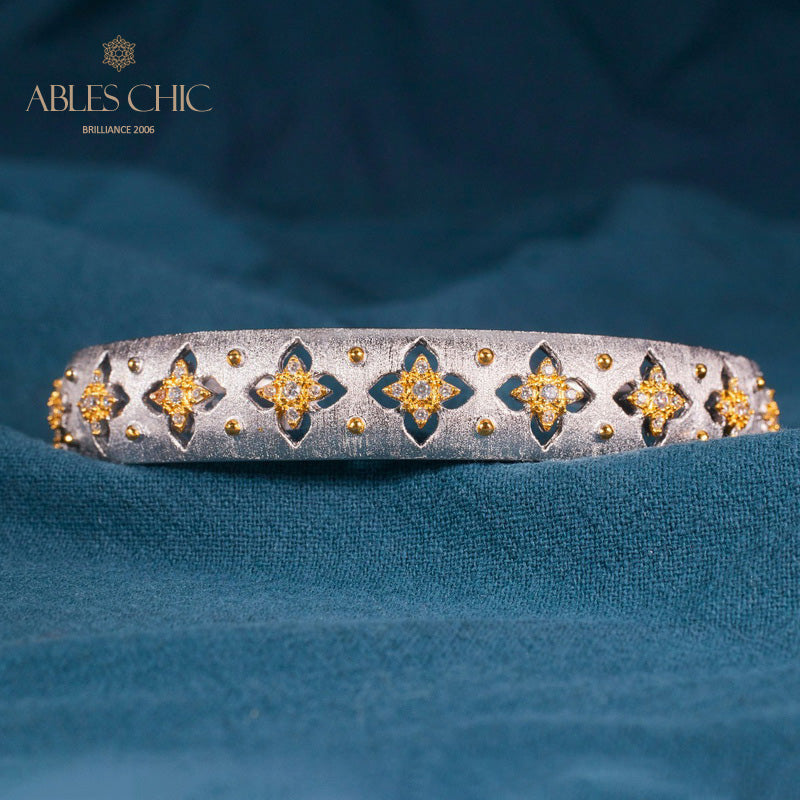 Stoffelement Kleeblatt Armband 6036