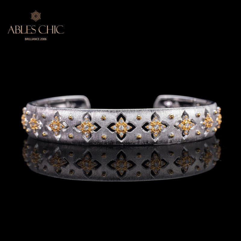 Stoffelement Kleeblatt Armband 6036