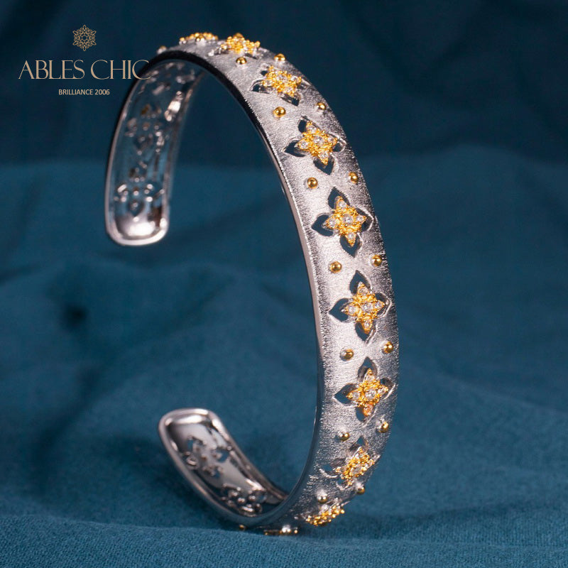 Stoffelement Kleeblatt Armband 6036