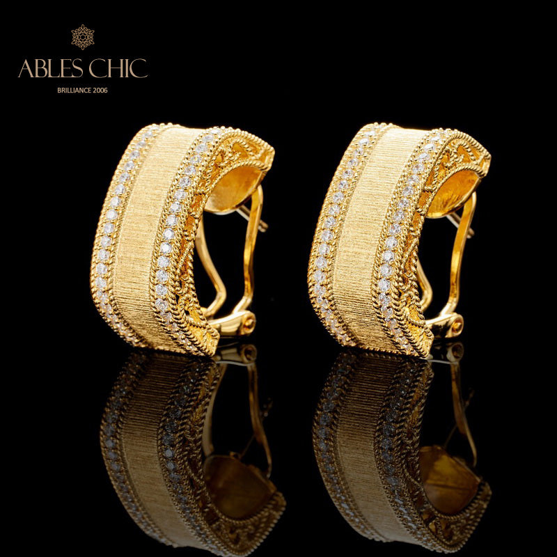 Ohrringe mit geometrischem Seidenmuster 6139